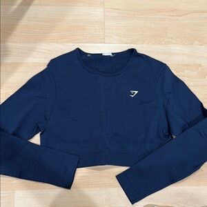 Gymshark Everyday Seamless LS Crop Top - Blue